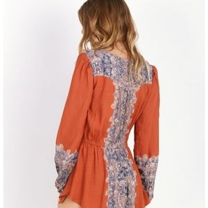 Free people wildest moments tunic in persimmon